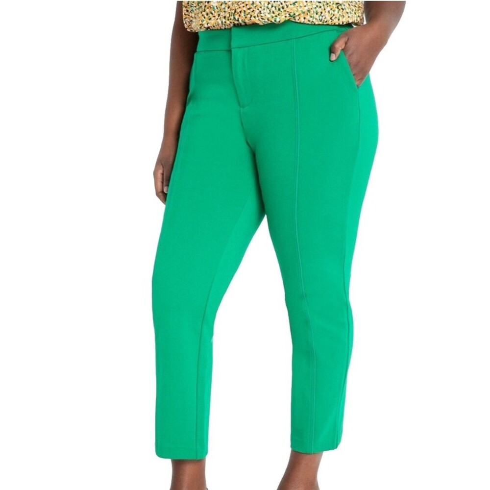 Talbots Stretch Straight Leg Chino Pants in Vivid Emerald Women's Size 10